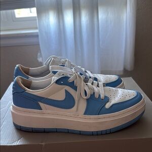 Nike platform Blue and White Sneakers
